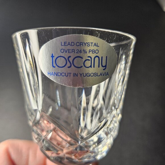 Set of 4 Vintage Lillian Cordials 24% Crystal Glasses by The Tocany Collection - Picture 7 of 10